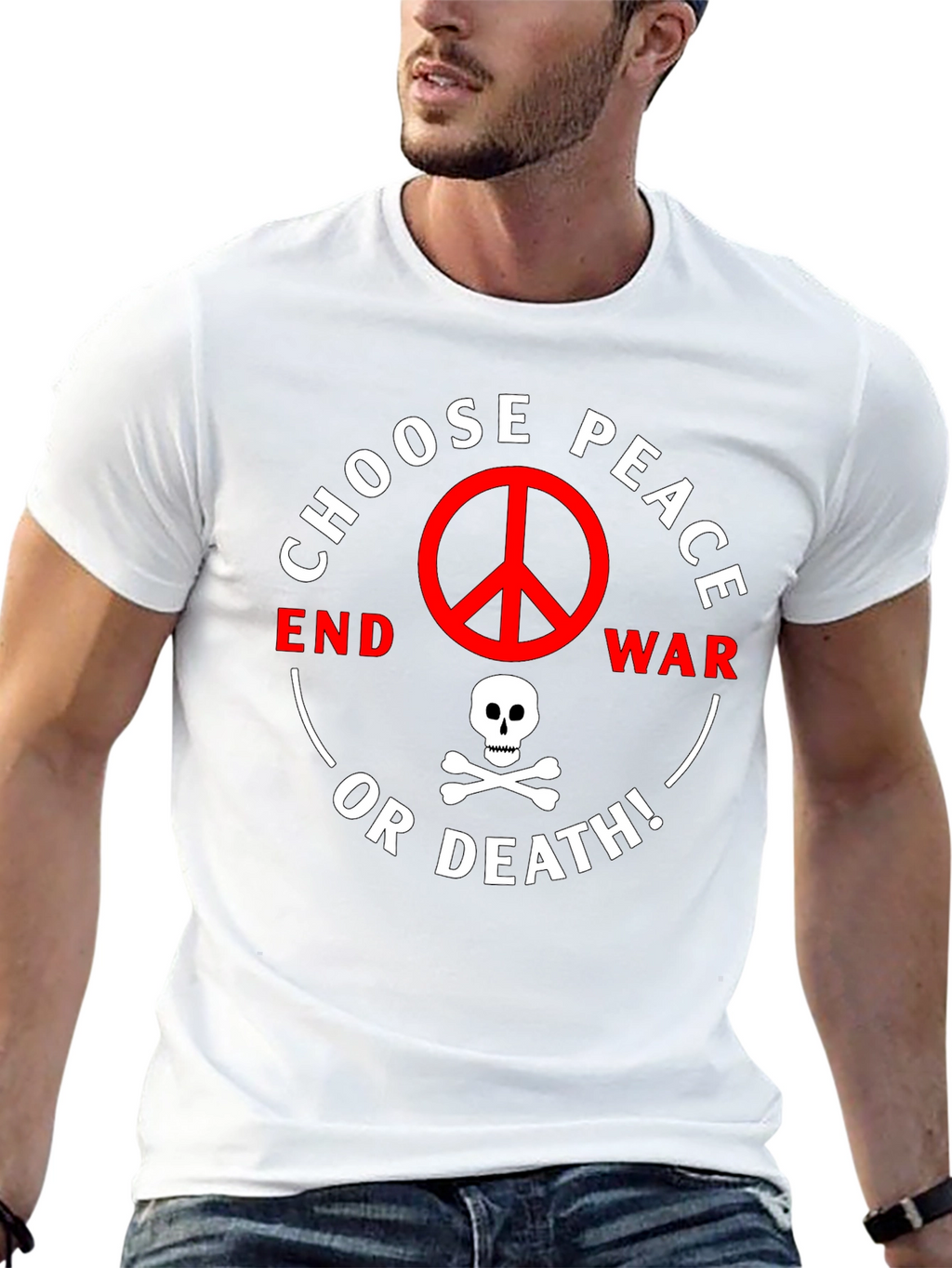 Choose Peace or Death Graphic T-Shirt