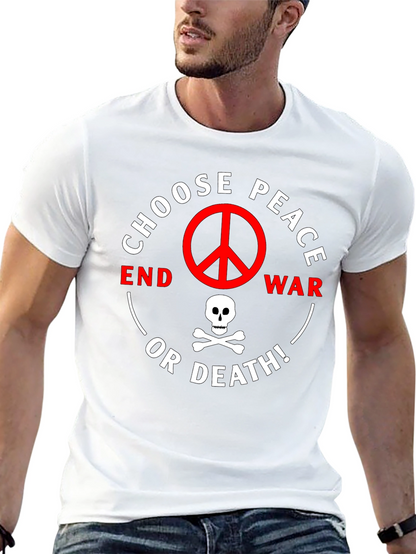Choose Peace or Death Graphic T-Shirt