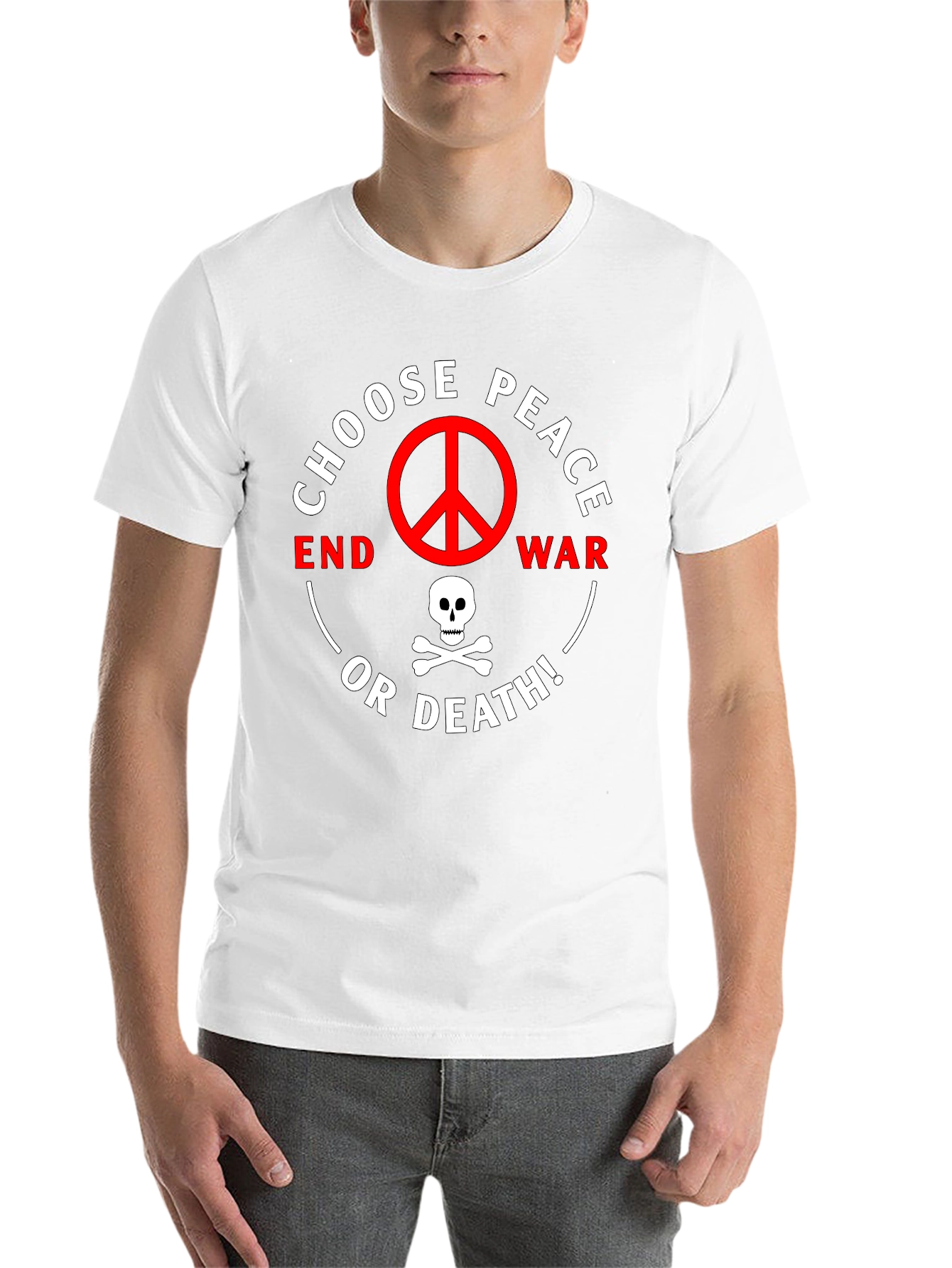 Choose Peace or Death Graphic T-Shirt