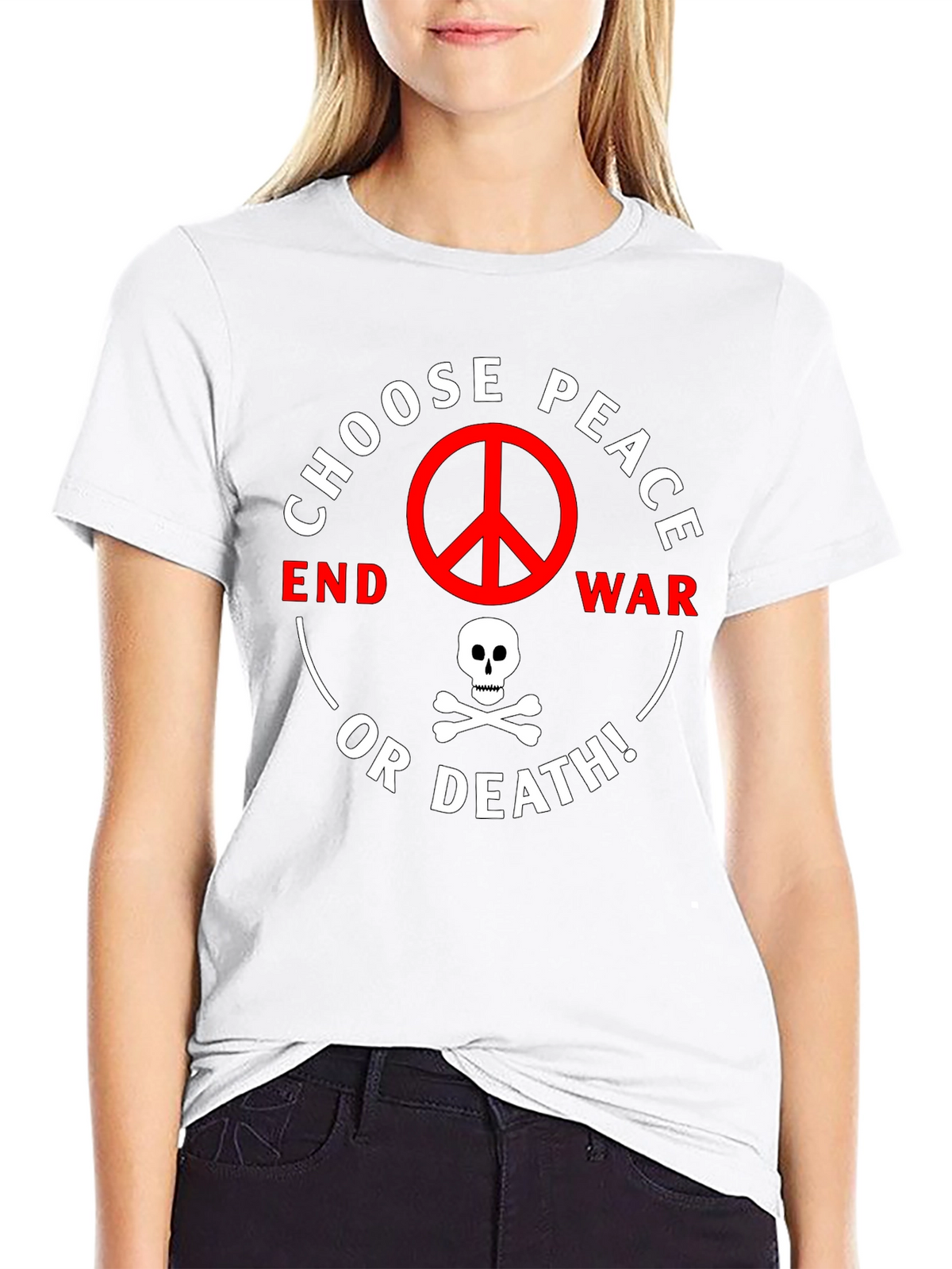 Choose Peace or Death Graphic T-Shirt