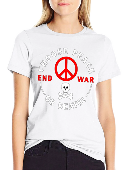 Choose Peace or Death Graphic T-Shirt