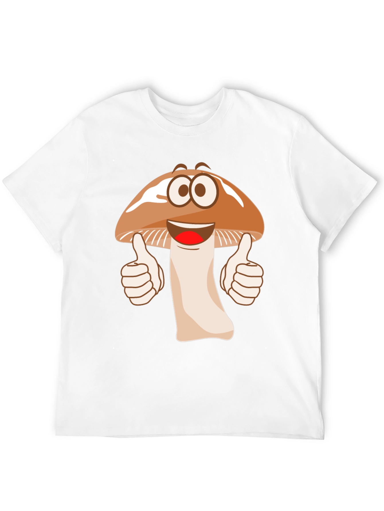 Funny Mushroom Cartoon Graphic T-Shirt