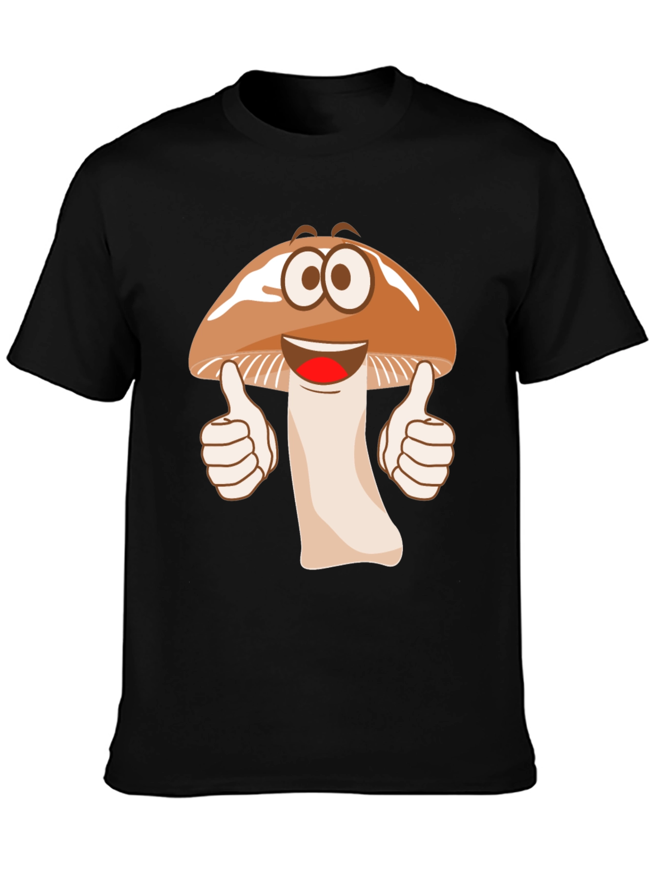 Funny Mushroom Cartoon Graphic T-Shirt