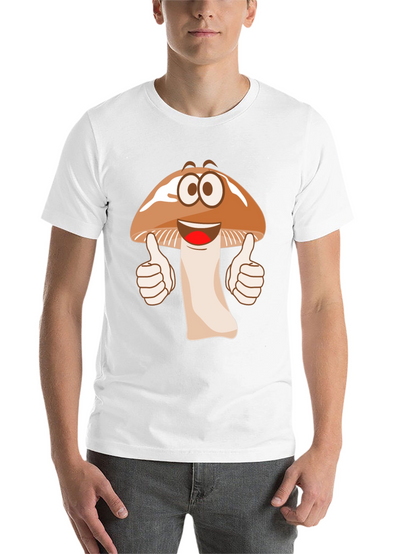 Funny Mushroom Cartoon Graphic T-Shirt