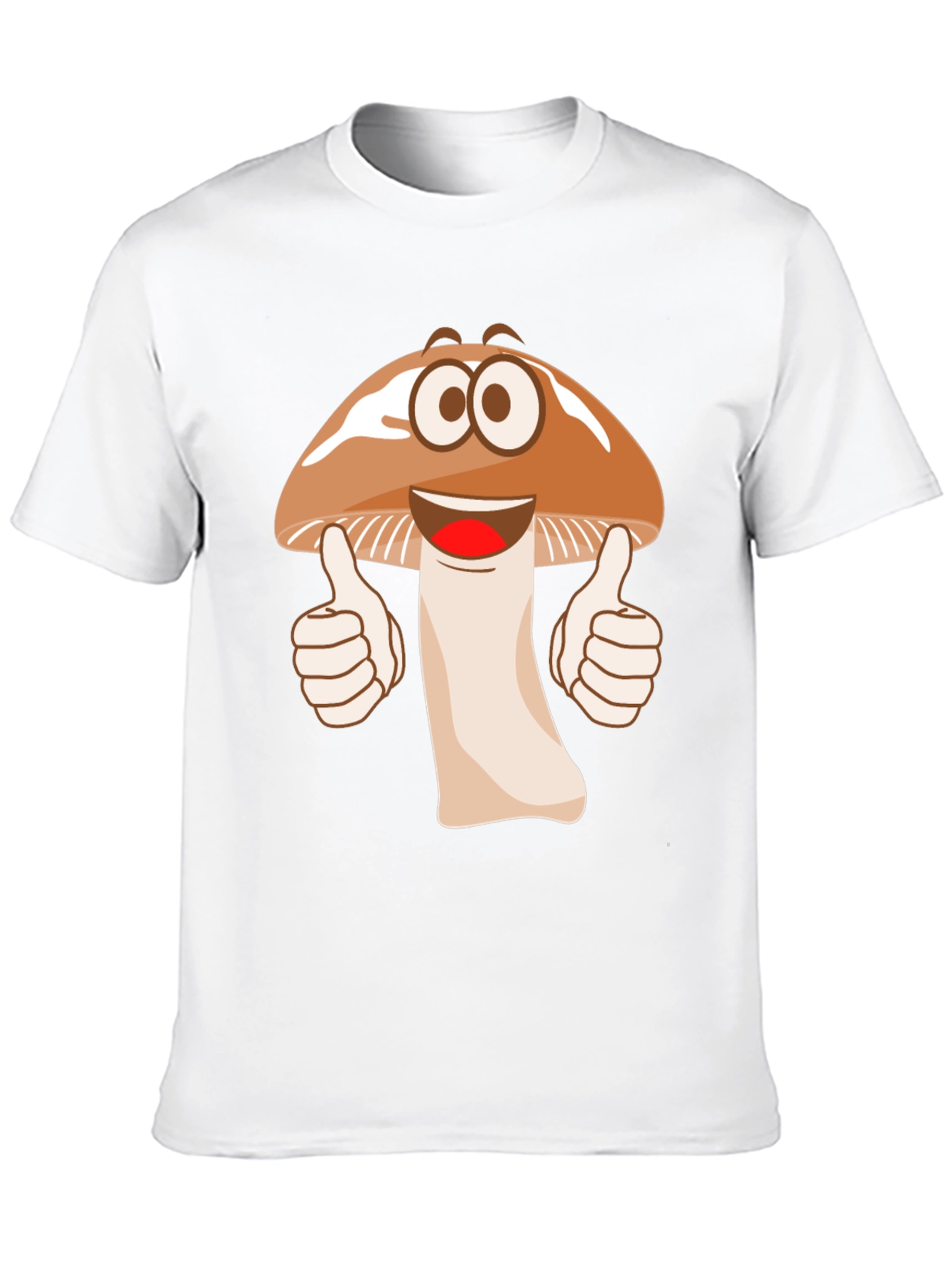 Funny Mushroom Cartoon Graphic T-Shirt