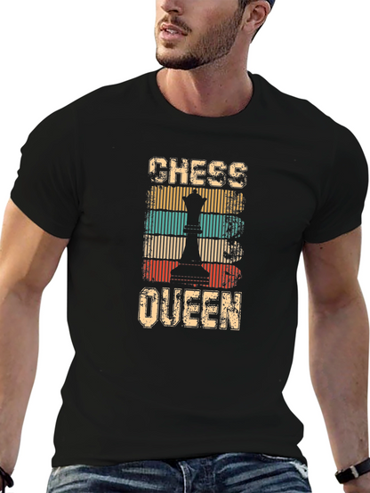 Chess Queen Retro Style Graphic T-Shirt