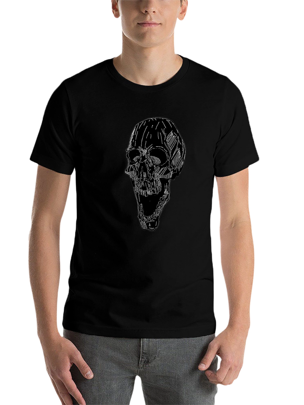 Skull Graphic Tee - Mens Black T-Shirt