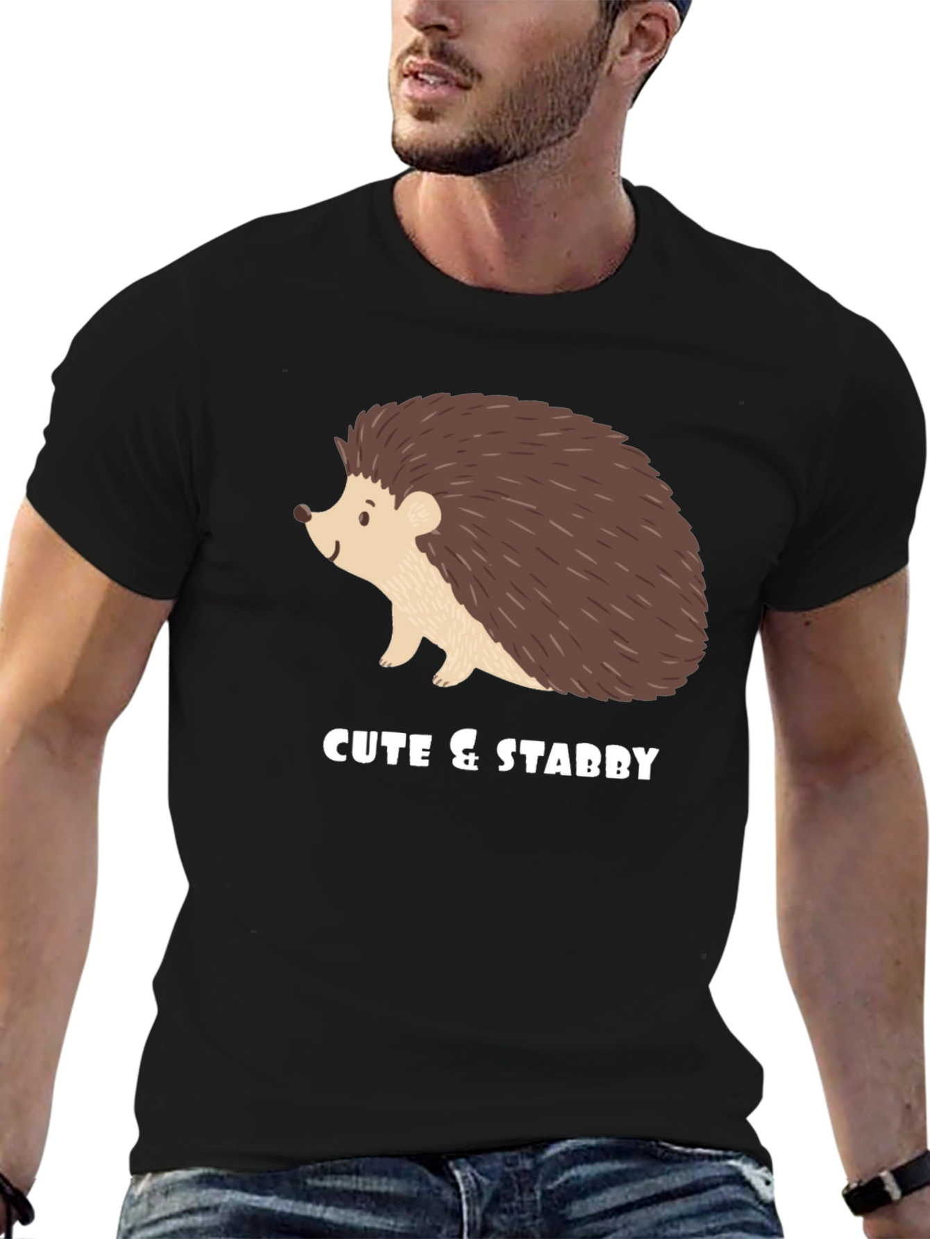 Cute & Stabby Hedgehog Graphic Tee