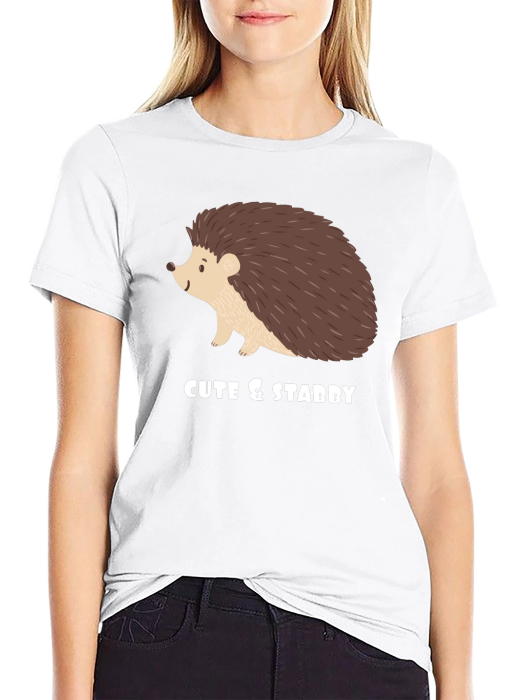 Cute & Stabby Hedgehog Graphic Tee