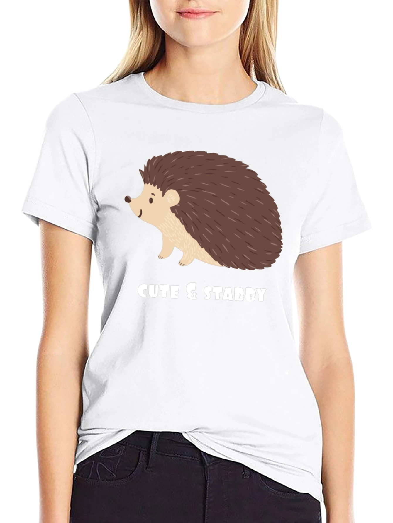 Cute & Stabby Hedgehog Graphic Tee