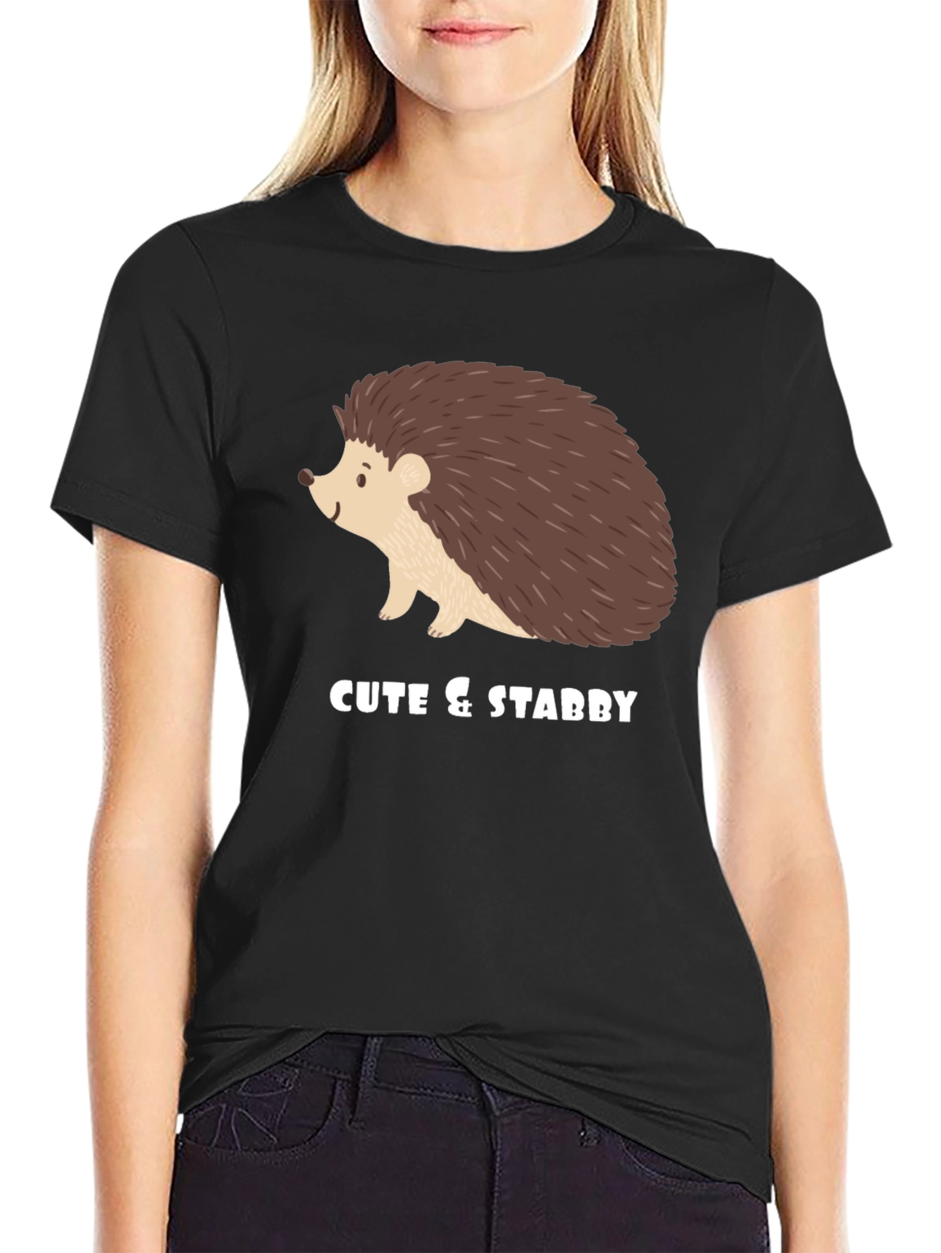 Cute & Stabby Hedgehog Graphic Tee