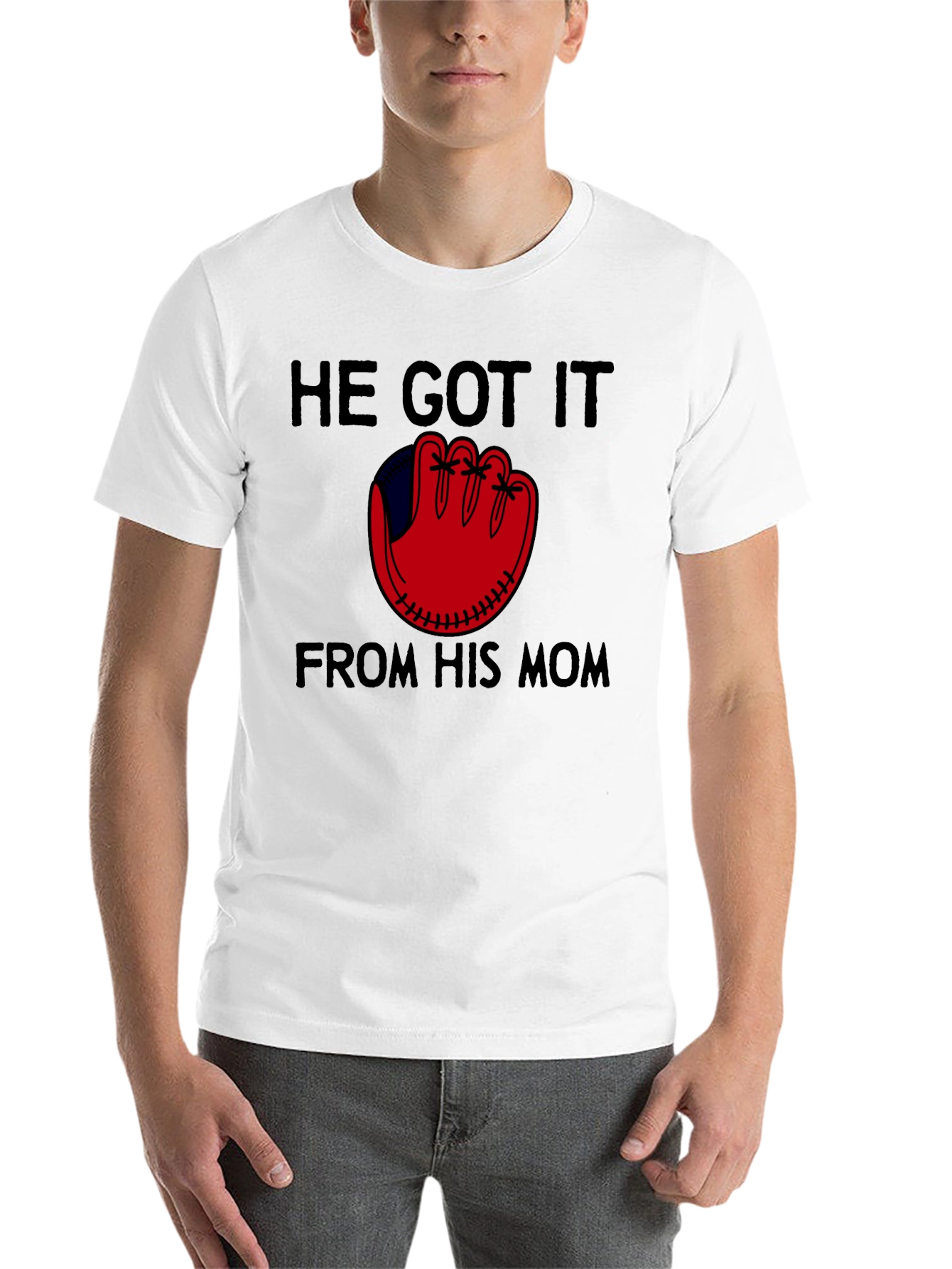 He Got It From His Mom Baseball T-Shirt