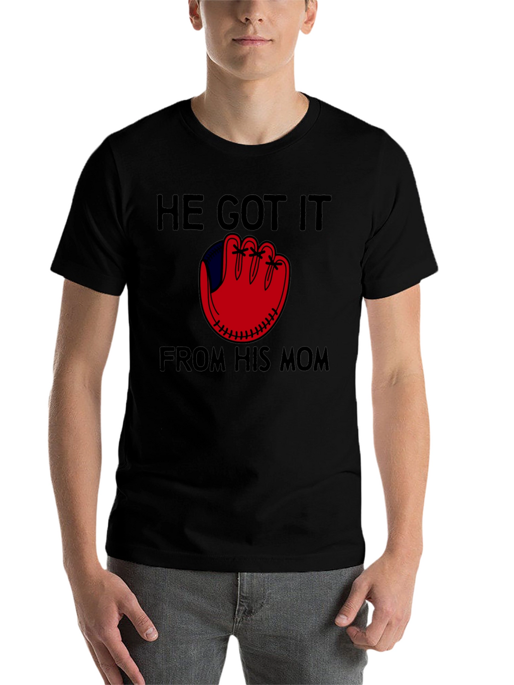 He Got It From His Mom Baseball T-Shirt