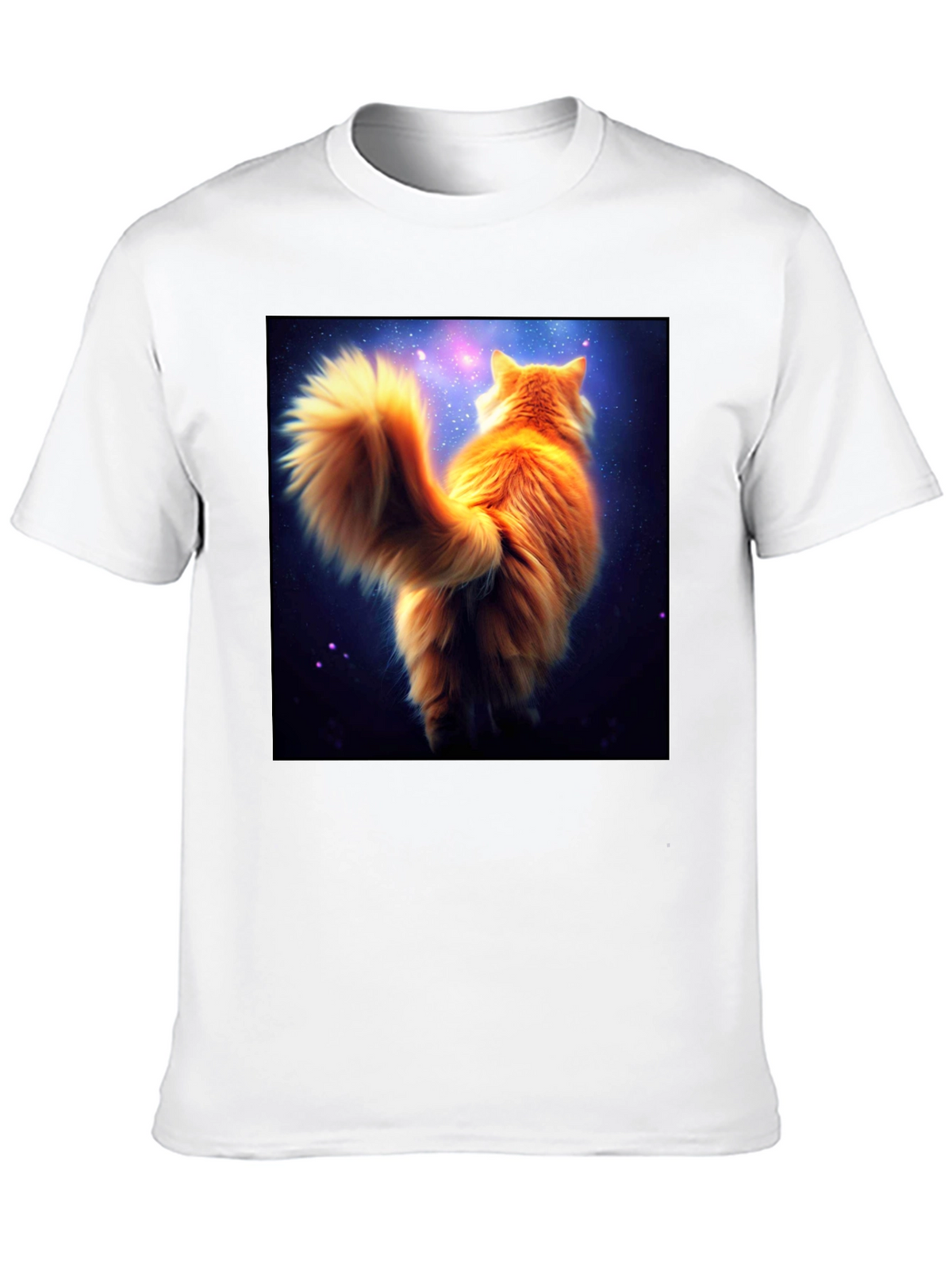 Galaxy Cat T-Shirt - Black Cotton Tee
