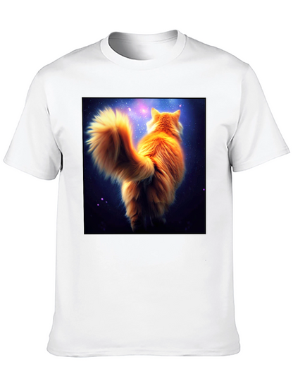 Galaxy Cat T-Shirt - Black Cotton Tee