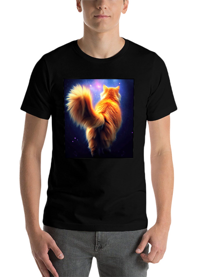 Galaxy Cat T-Shirt - Black Cotton Tee