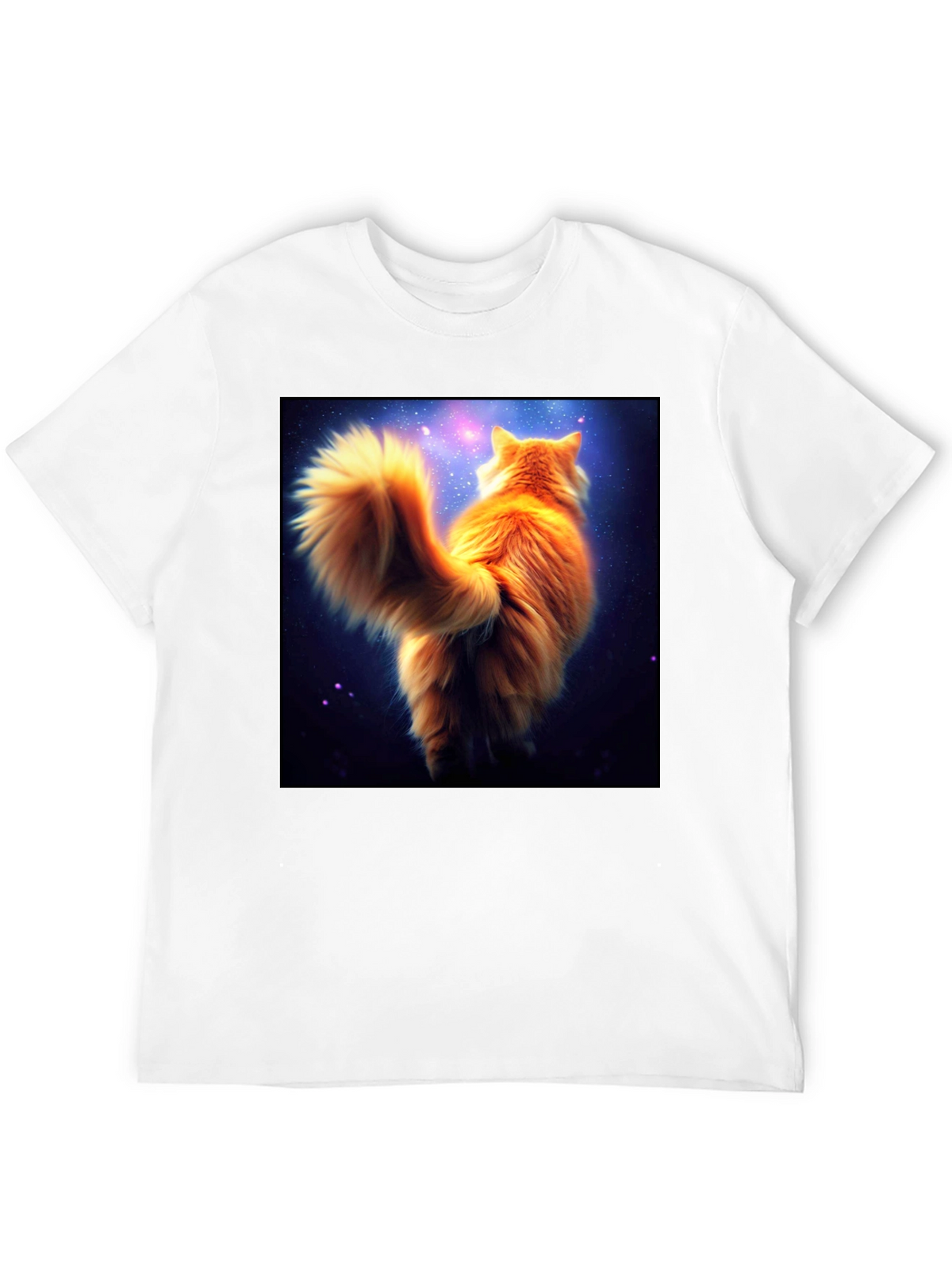 Galaxy Cat T-Shirt - Black Cotton Tee