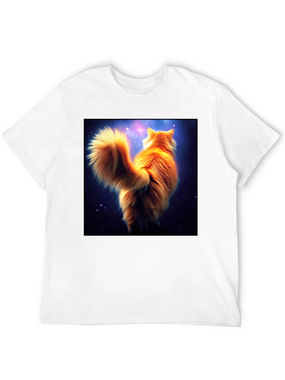 Galaxy Cat T-Shirt - Black Cotton Tee