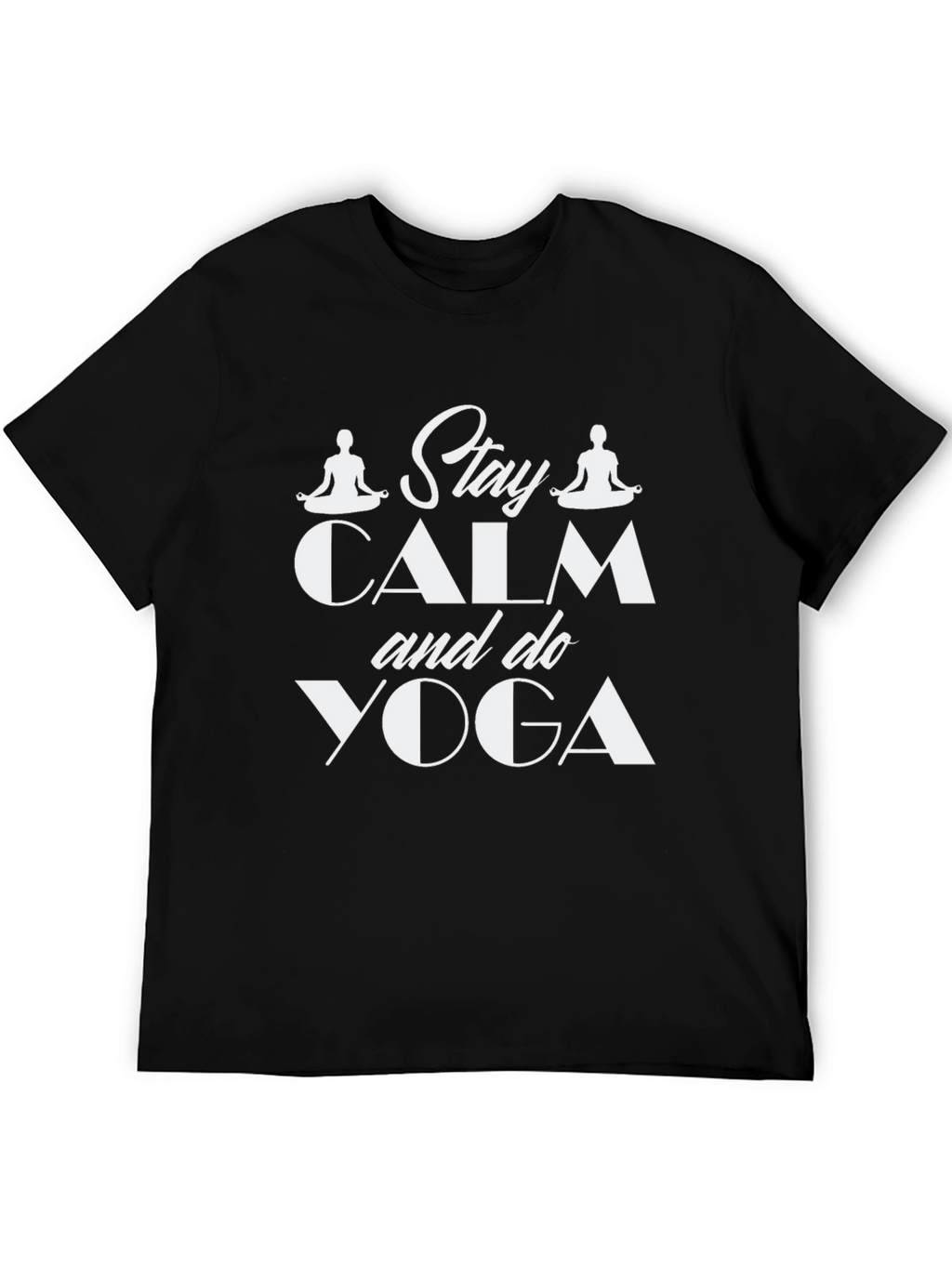 Stay Calm & Do Yoga Black Graphic Tee
