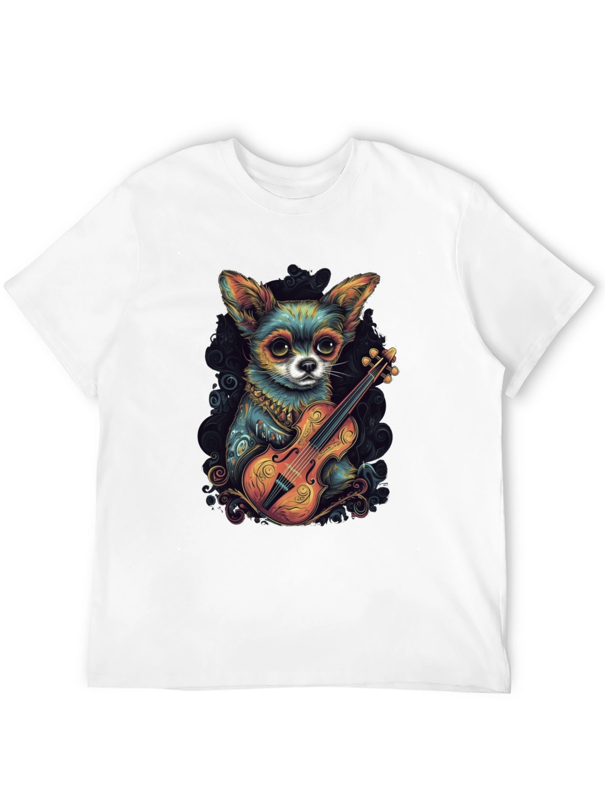Chihuahua Violinist Graphic T-Shirt