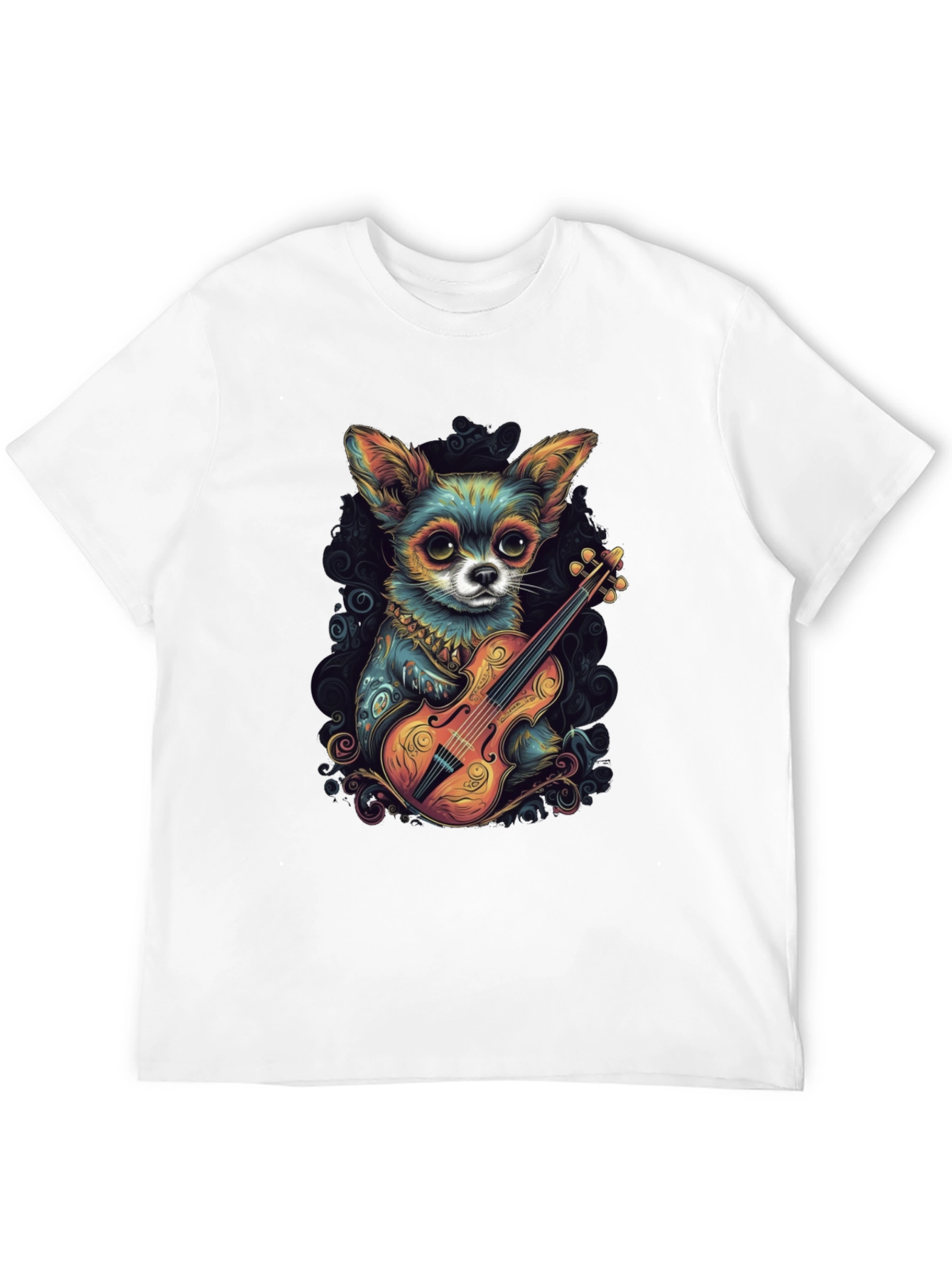 Chihuahua Violinist Graphic T-Shirt