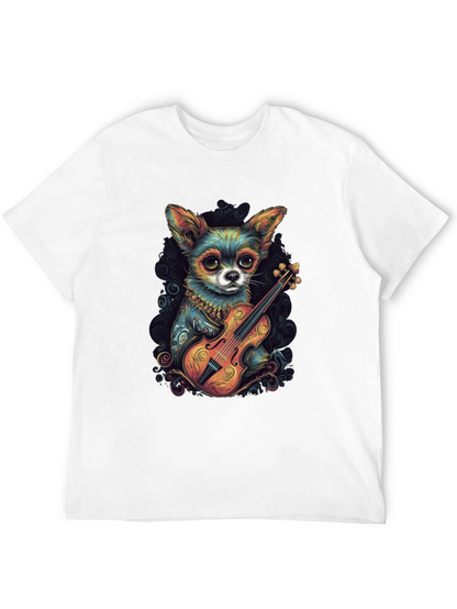 Chihuahua Violinist Graphic T-Shirt