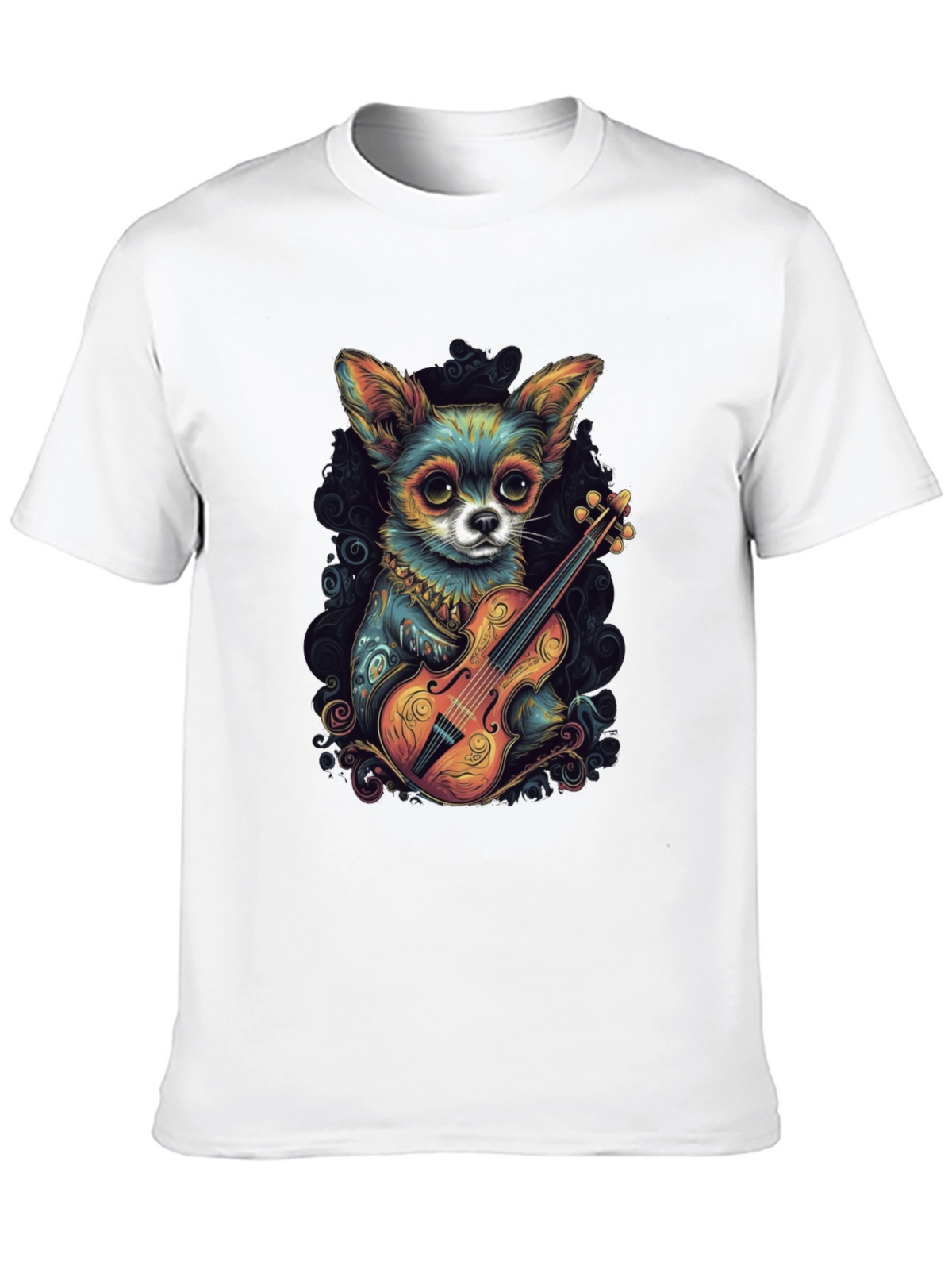 Chihuahua Violinist Graphic T-Shirt