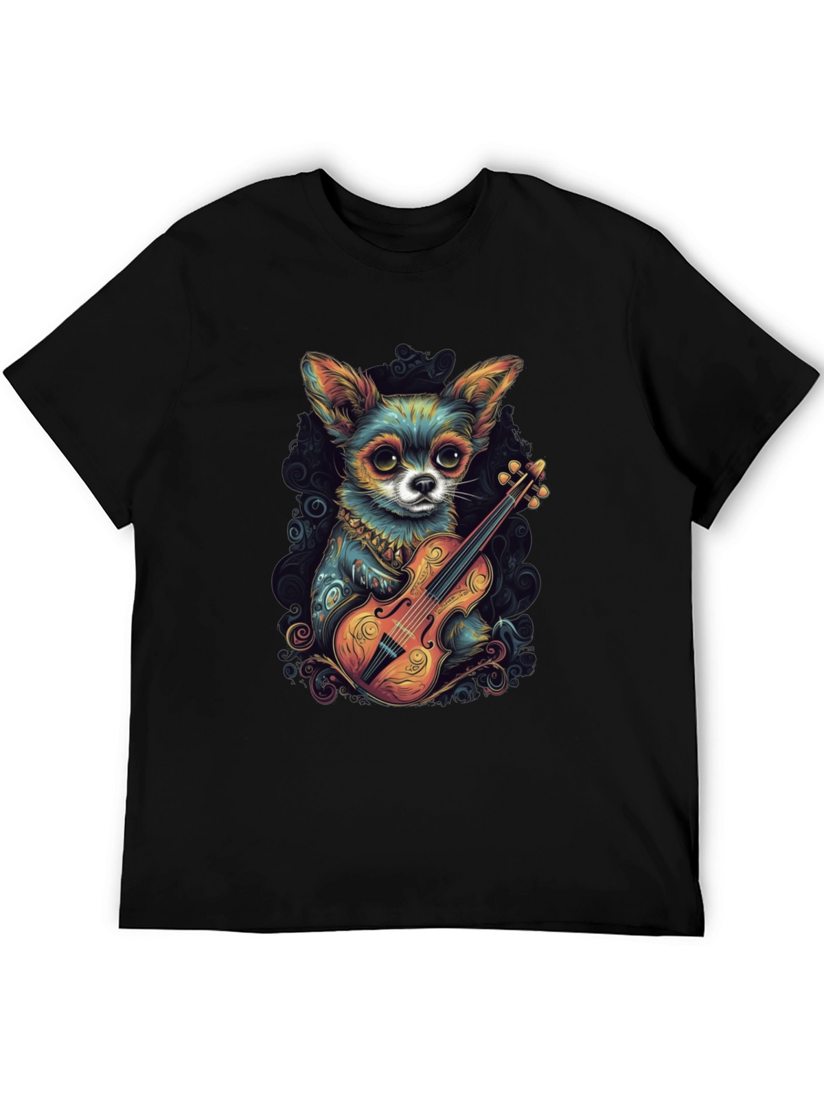 Chihuahua Violinist Graphic T-Shirt