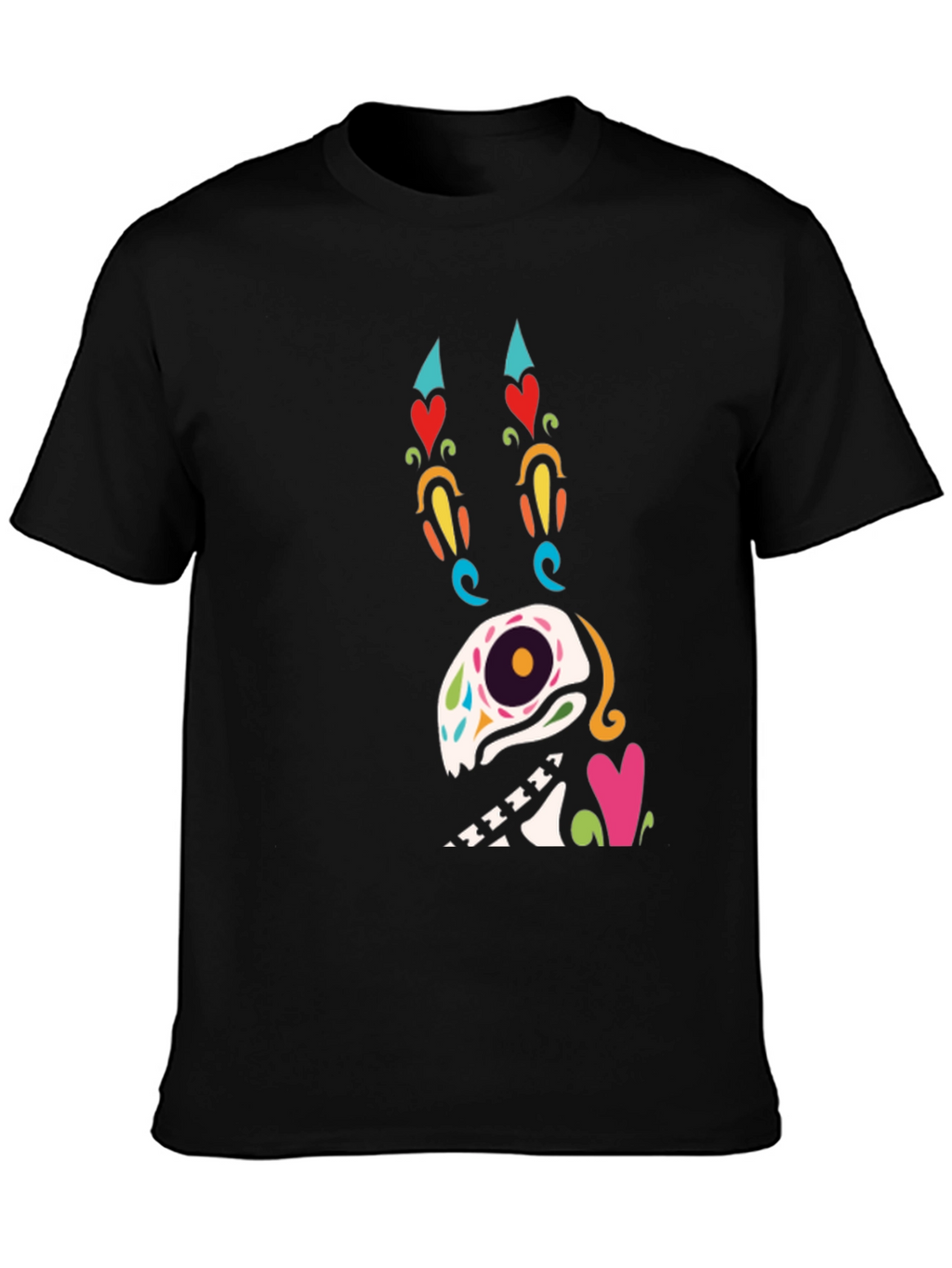 Sugar Skull Dog Graphic T-Shirt