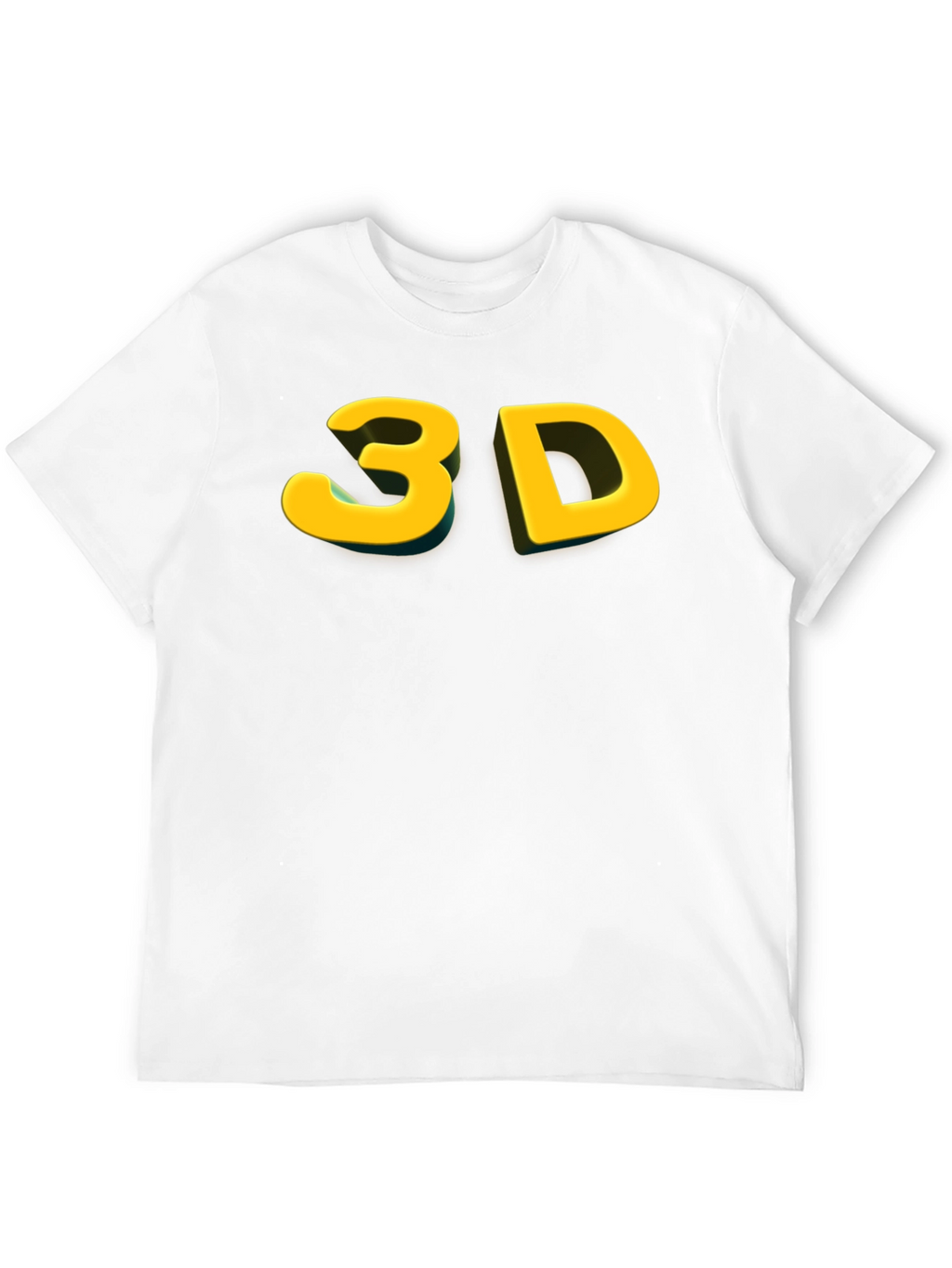Bold 3D Graphic Tee - Black Cotton Blend