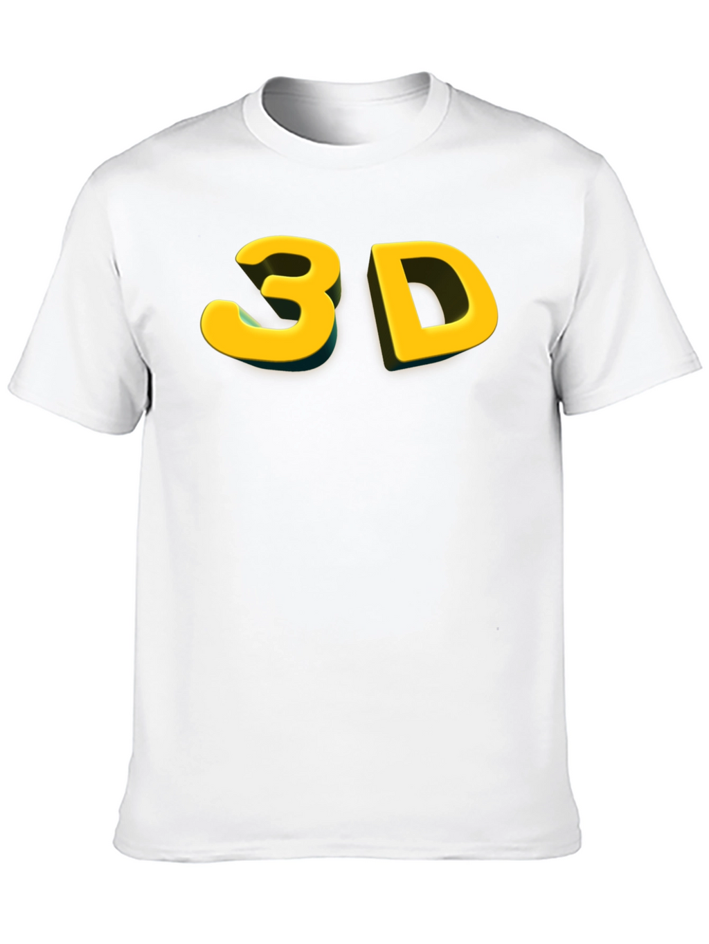 Bold 3D Graphic Tee - Black Cotton Blend