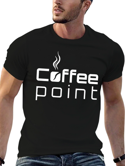 Coffee Point Graphic T-Shirt - Trendy Black Tee