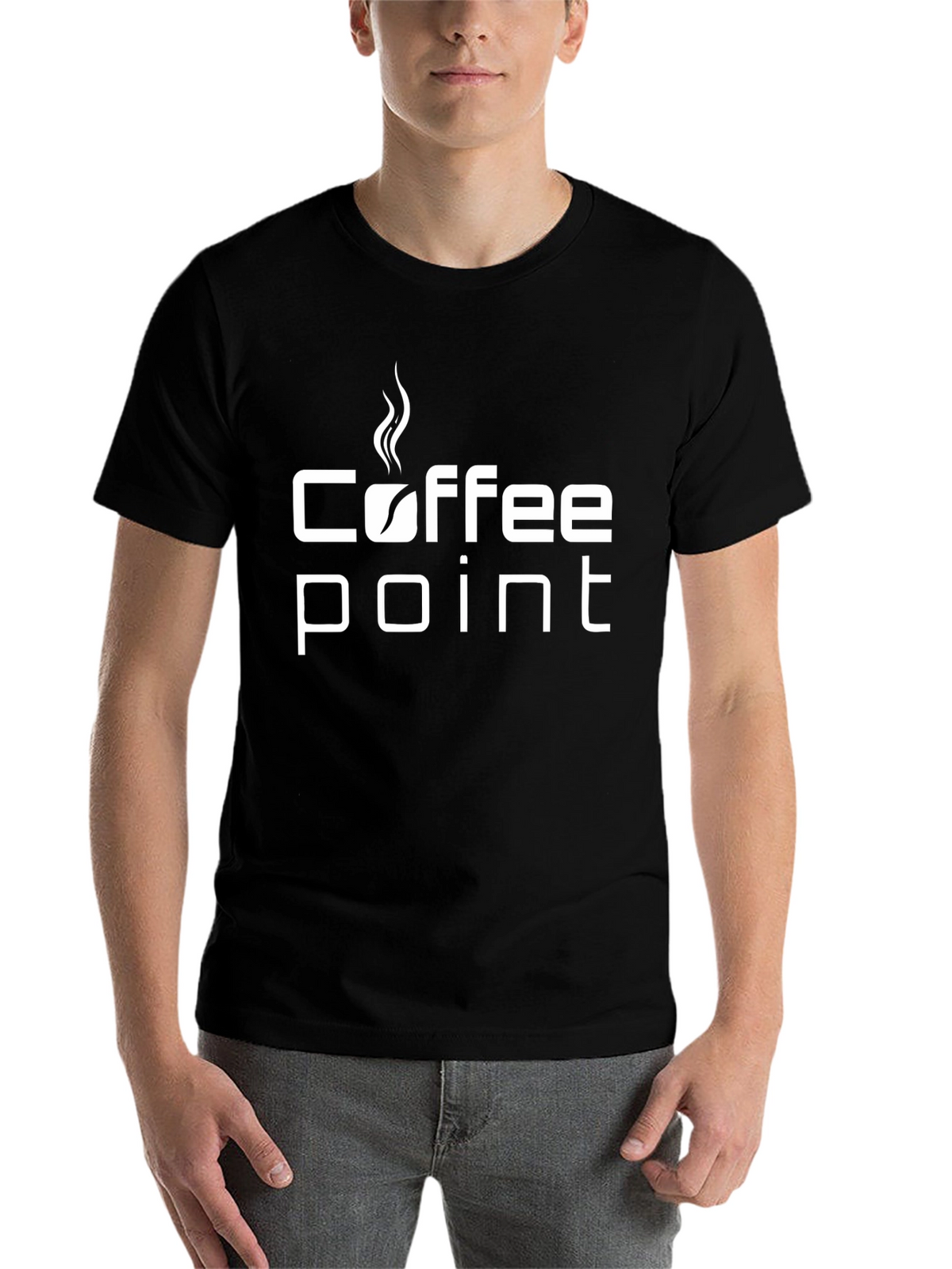 Coffee Point Graphic T-Shirt - Trendy Black Tee