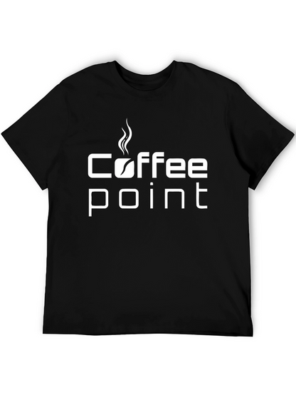 Coffee Point Graphic T-Shirt - Trendy Black Tee