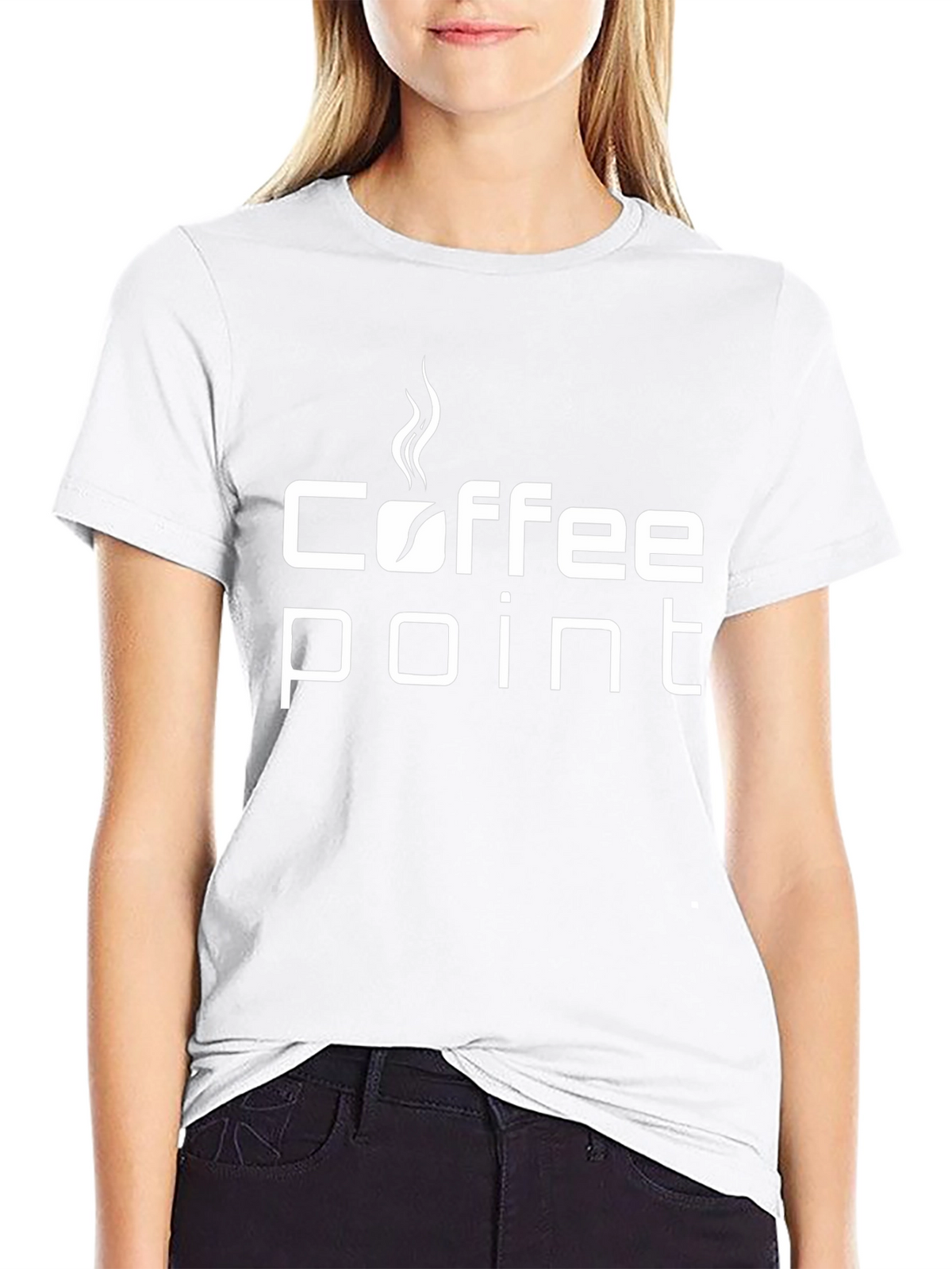 Coffee Point Graphic T-Shirt - Trendy Black Tee