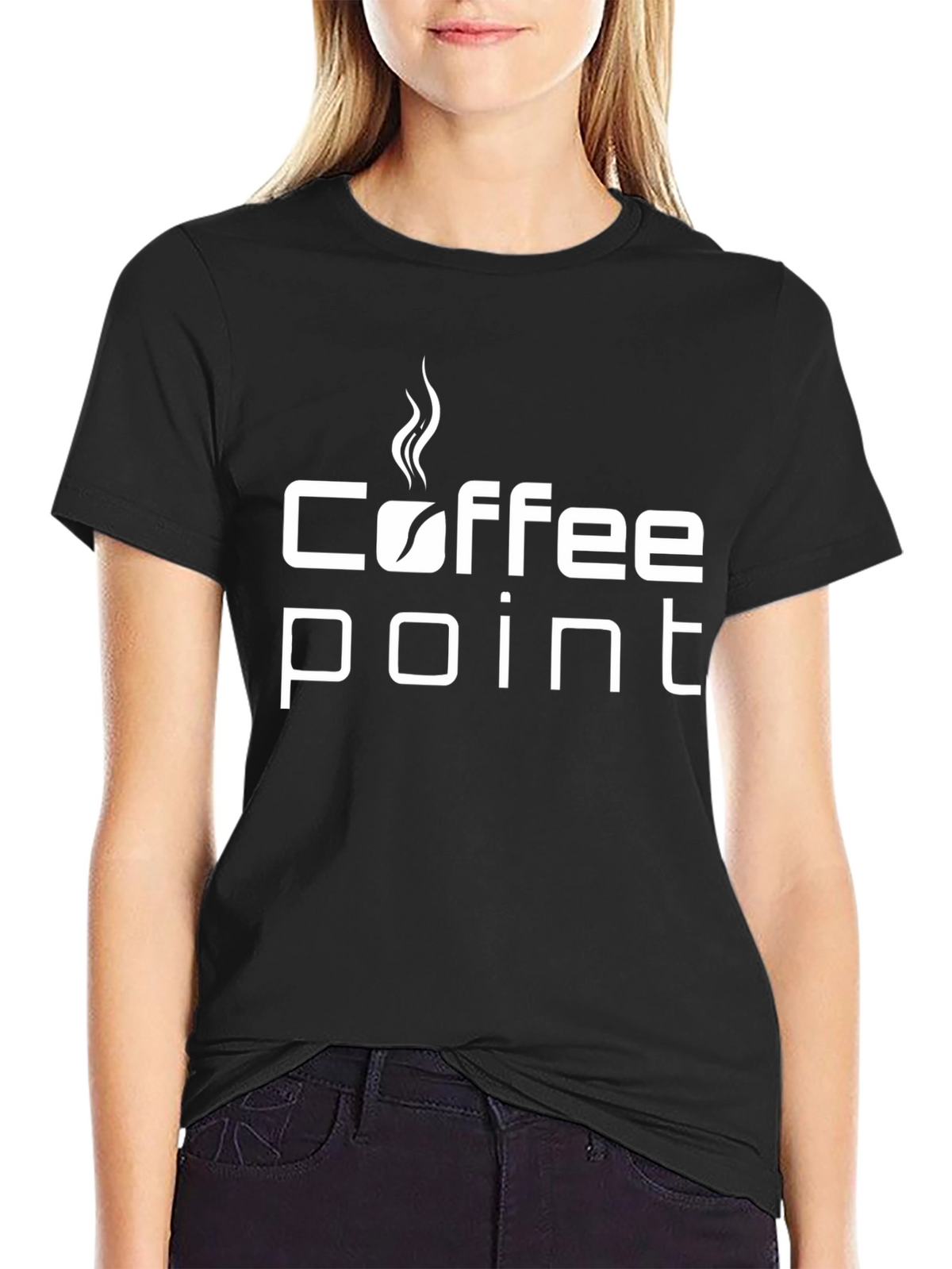 Coffee Point Graphic T-Shirt - Trendy Black Tee