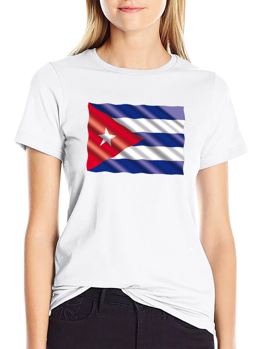 Cuba Flag Graphic T-Shirt - Black