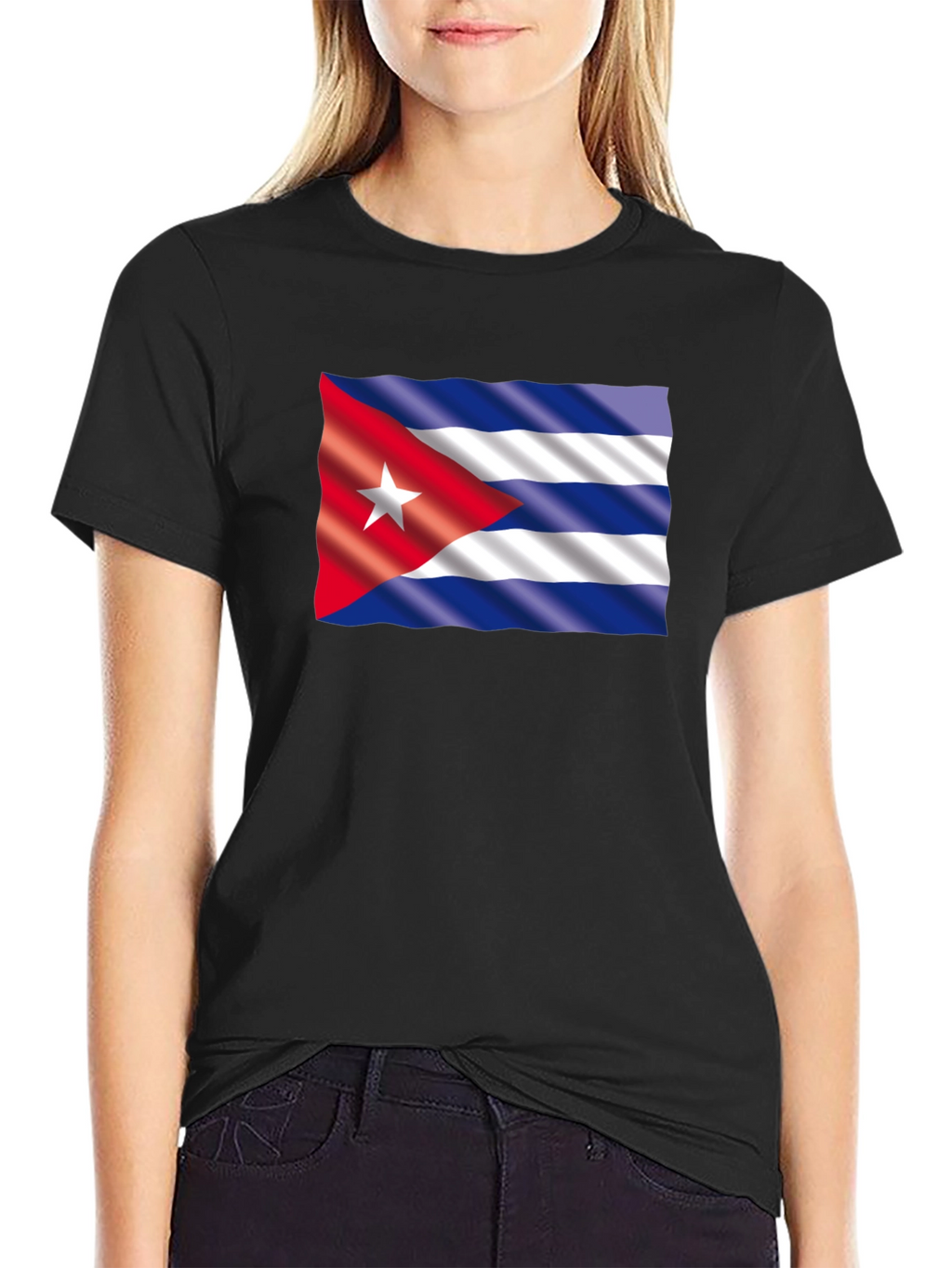 Cuba Flag Graphic T-Shirt - Black