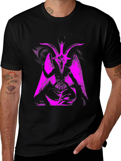 Baphomet Graphic Tee - Black Satanic T-Shirt