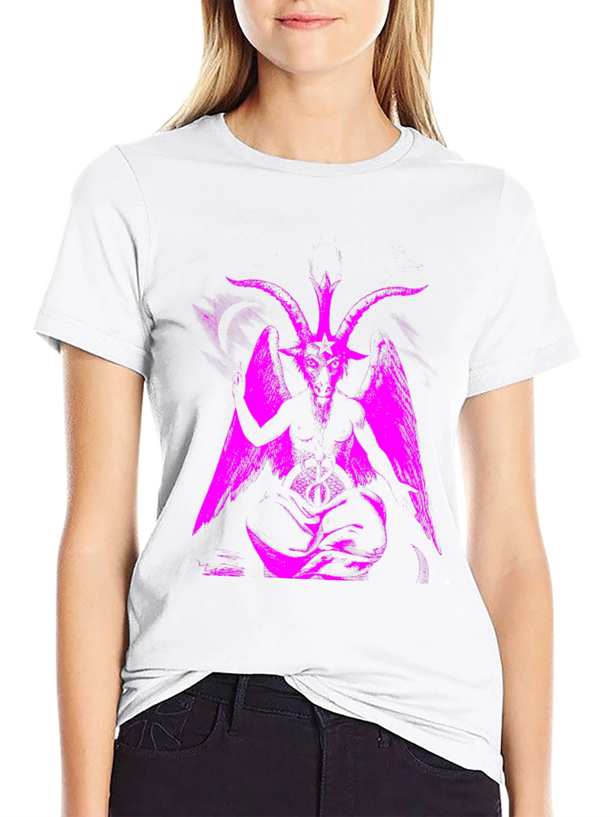 Baphomet Graphic Tee - Black Satanic T-Shirt