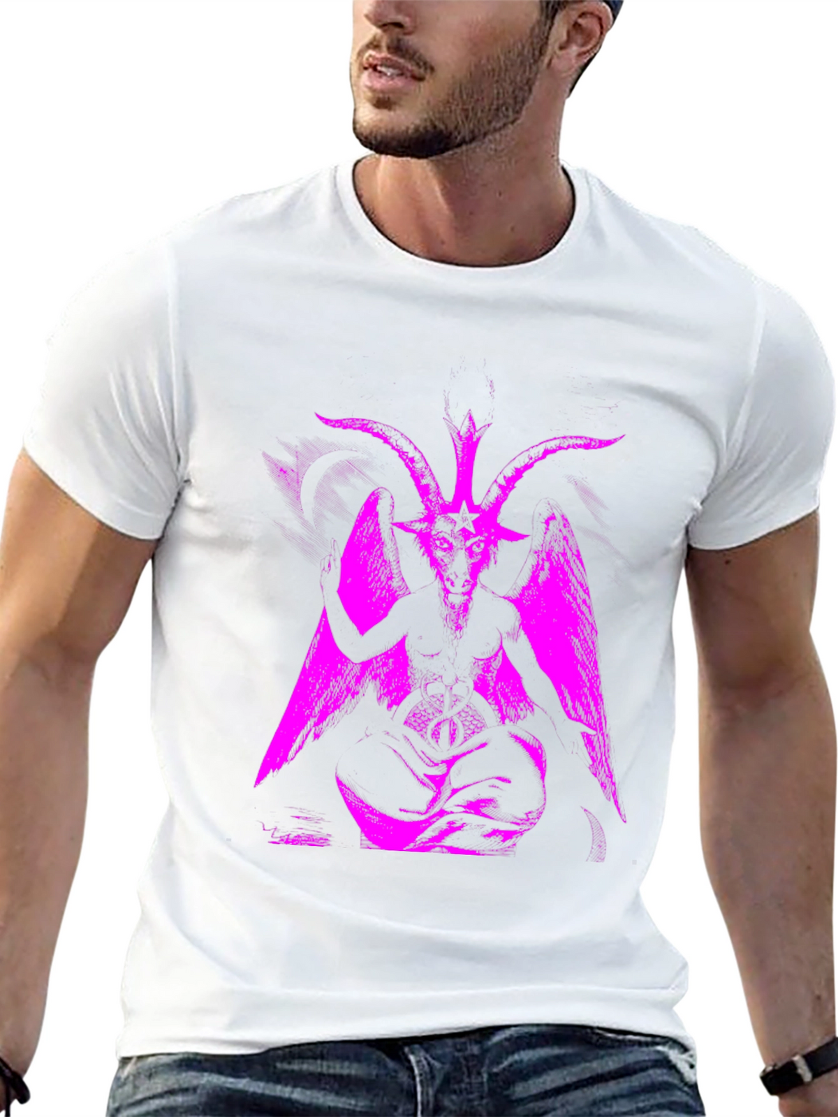 Baphomet Graphic Tee - Black Satanic T-Shirt