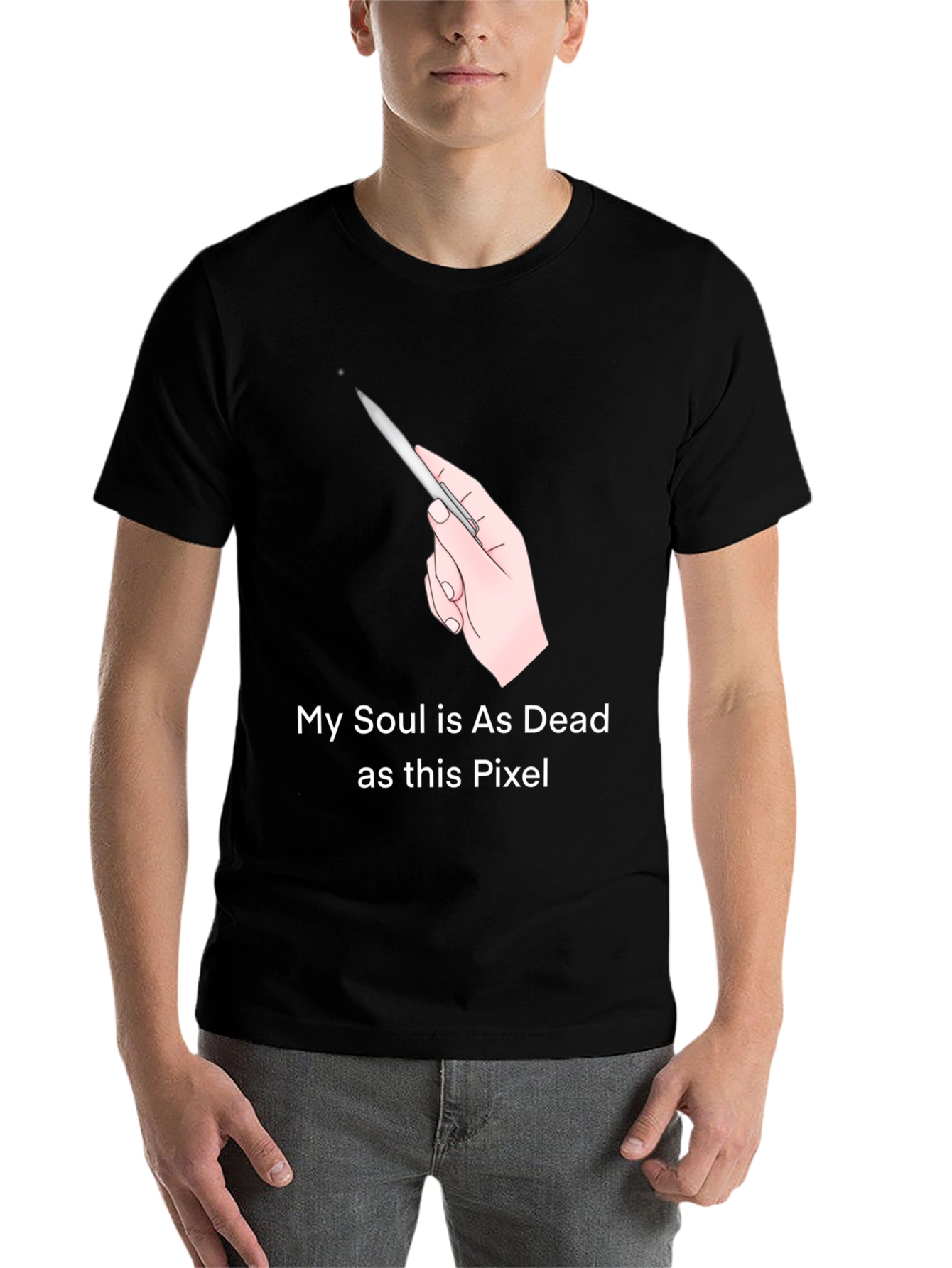 My Soul is Dead Pixel T-Shirt - Funny Graphic Tee