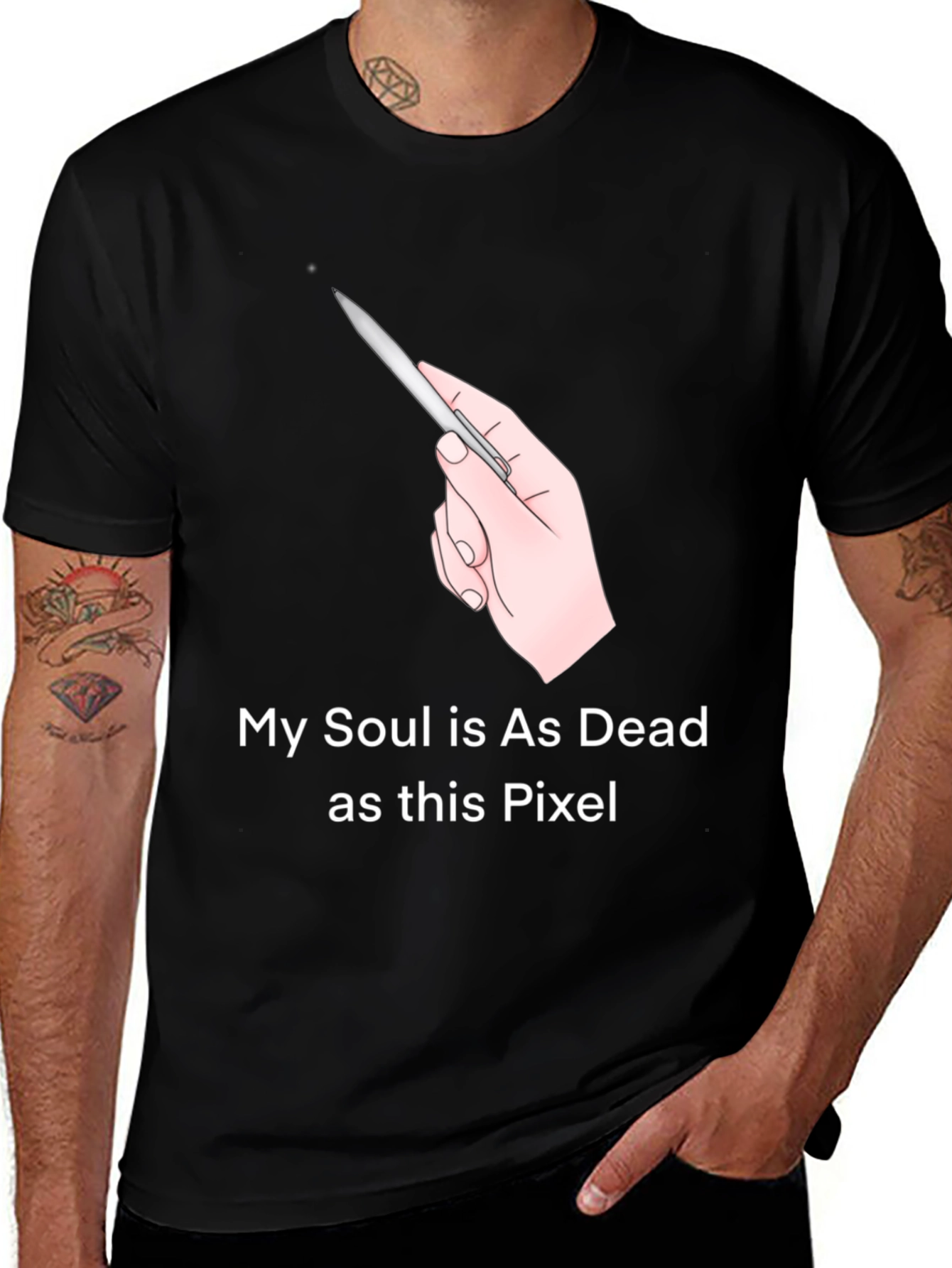 My Soul is Dead Pixel T-Shirt - Funny Graphic Tee