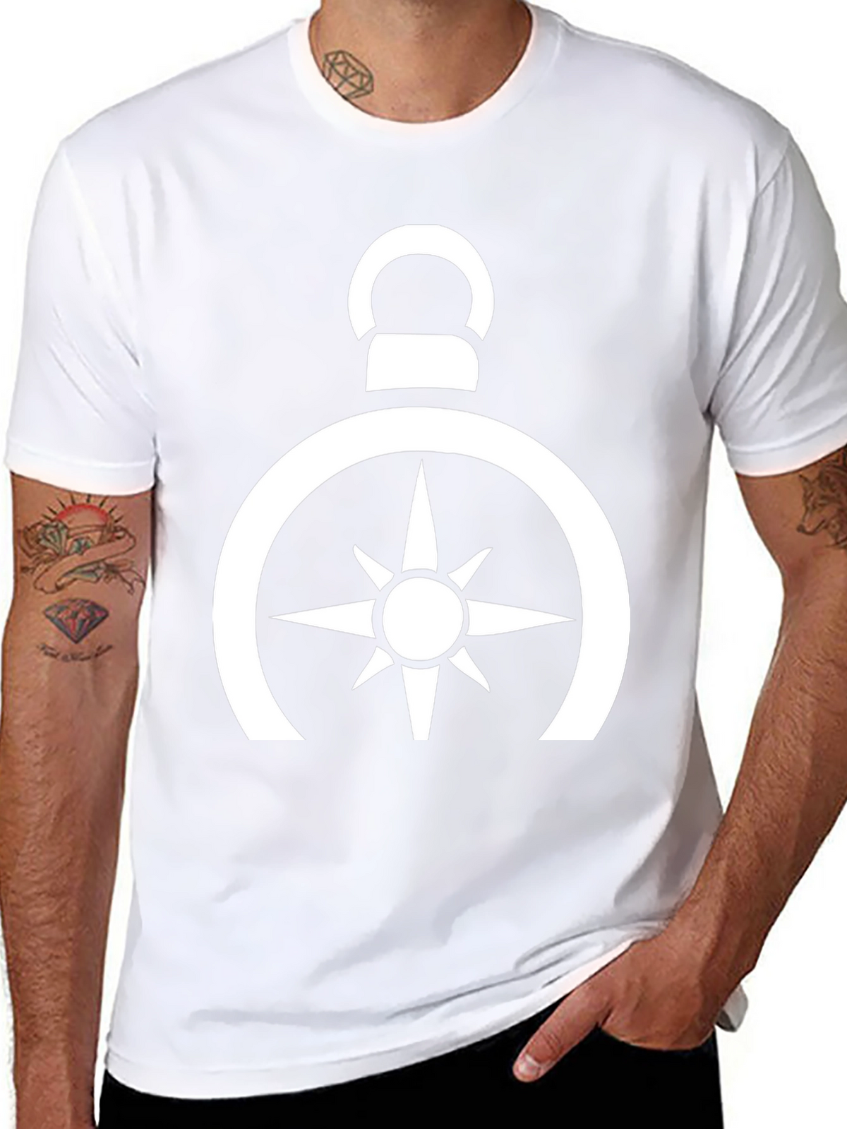 Compass Rose Graphic Tee - Black