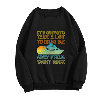 Yacht Rock Sunset Crewneck Sweatshirt, Retro Boat Nautical Pullover, Music Lover Gift