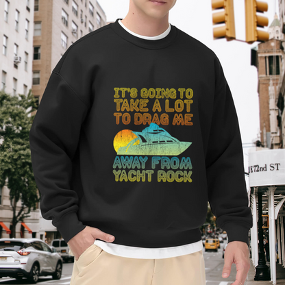 Yacht Rock Sunset Crewneck Sweatshirt, Retro Boat Nautical Pullover, Music Lover Gift
