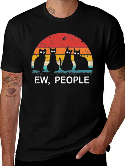 Ew People Black Cat Graphic Tee