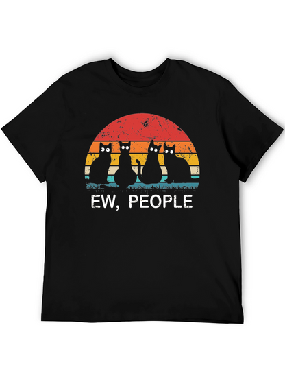 Ew People Black Cat Graphic Tee