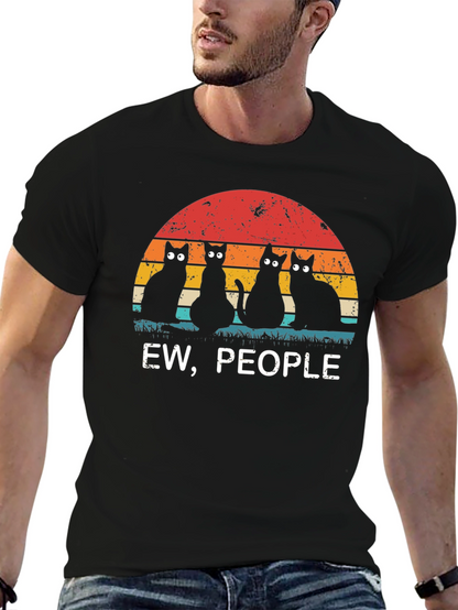 Ew People Black Cat Graphic Tee