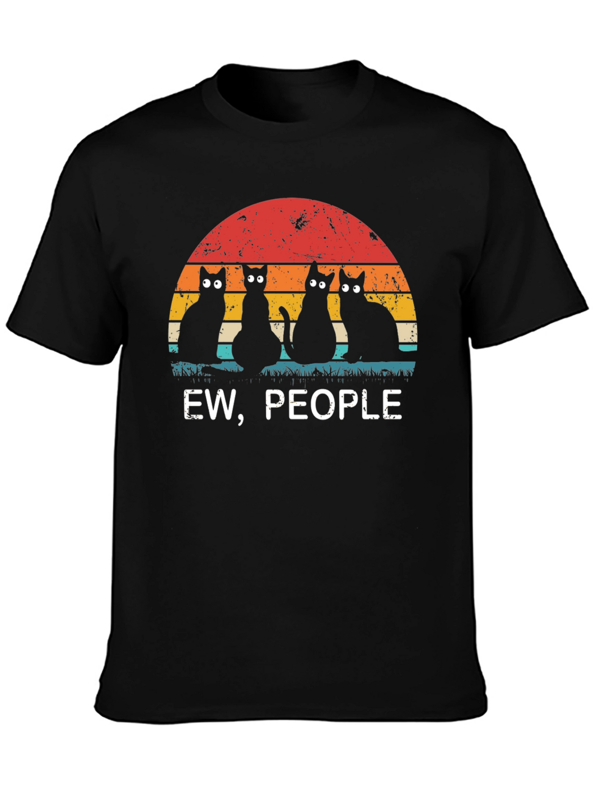 Ew People Black Cat Graphic Tee